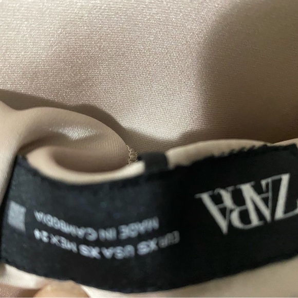 Zara Satin Maxi Dress in Beige - Picture 5 of 8